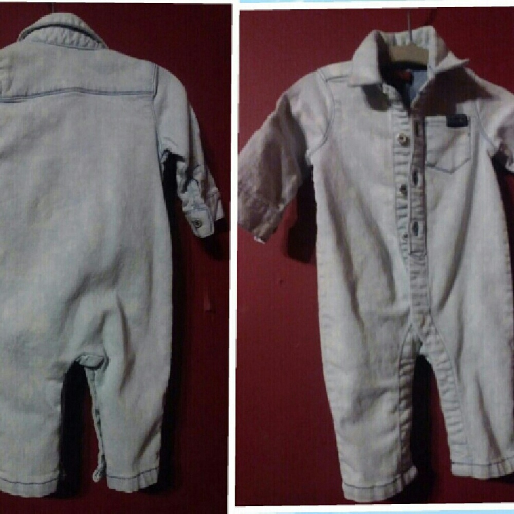 Baby Light denim onesie